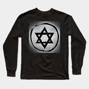 Hexagram Grey Long Sleeve T-Shirt